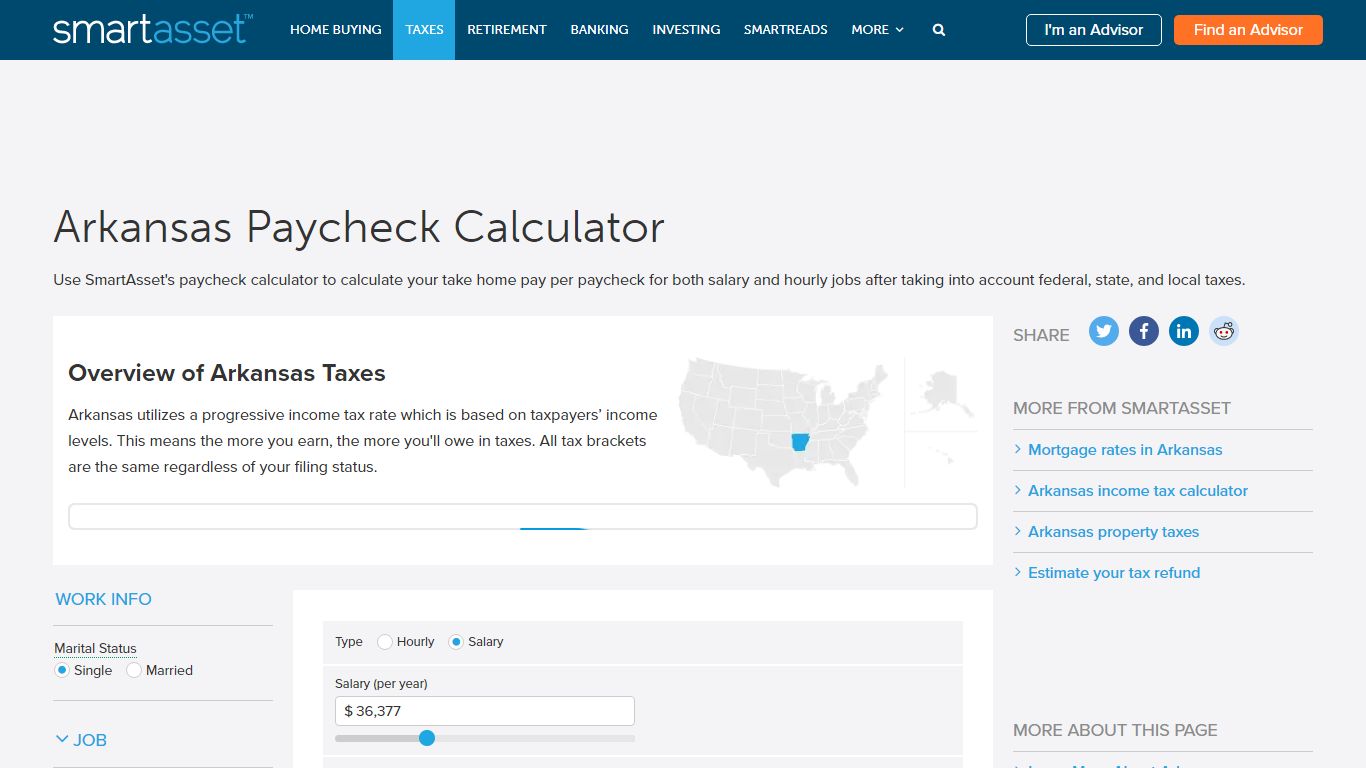 Arkansas Paycheck Calculator - SmartAsset